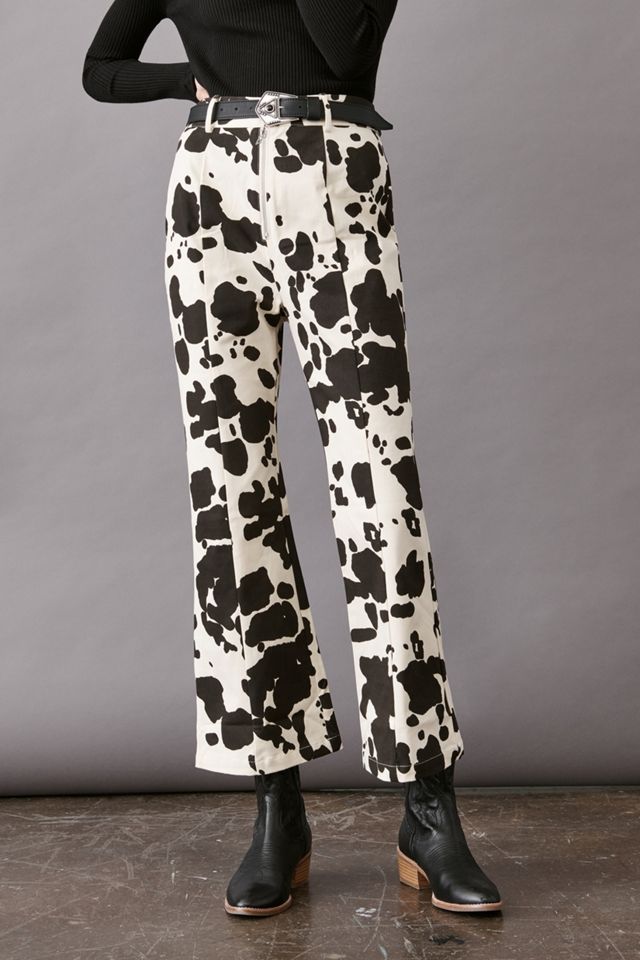 Jessie Cow-Printed Pants | Anthropologie