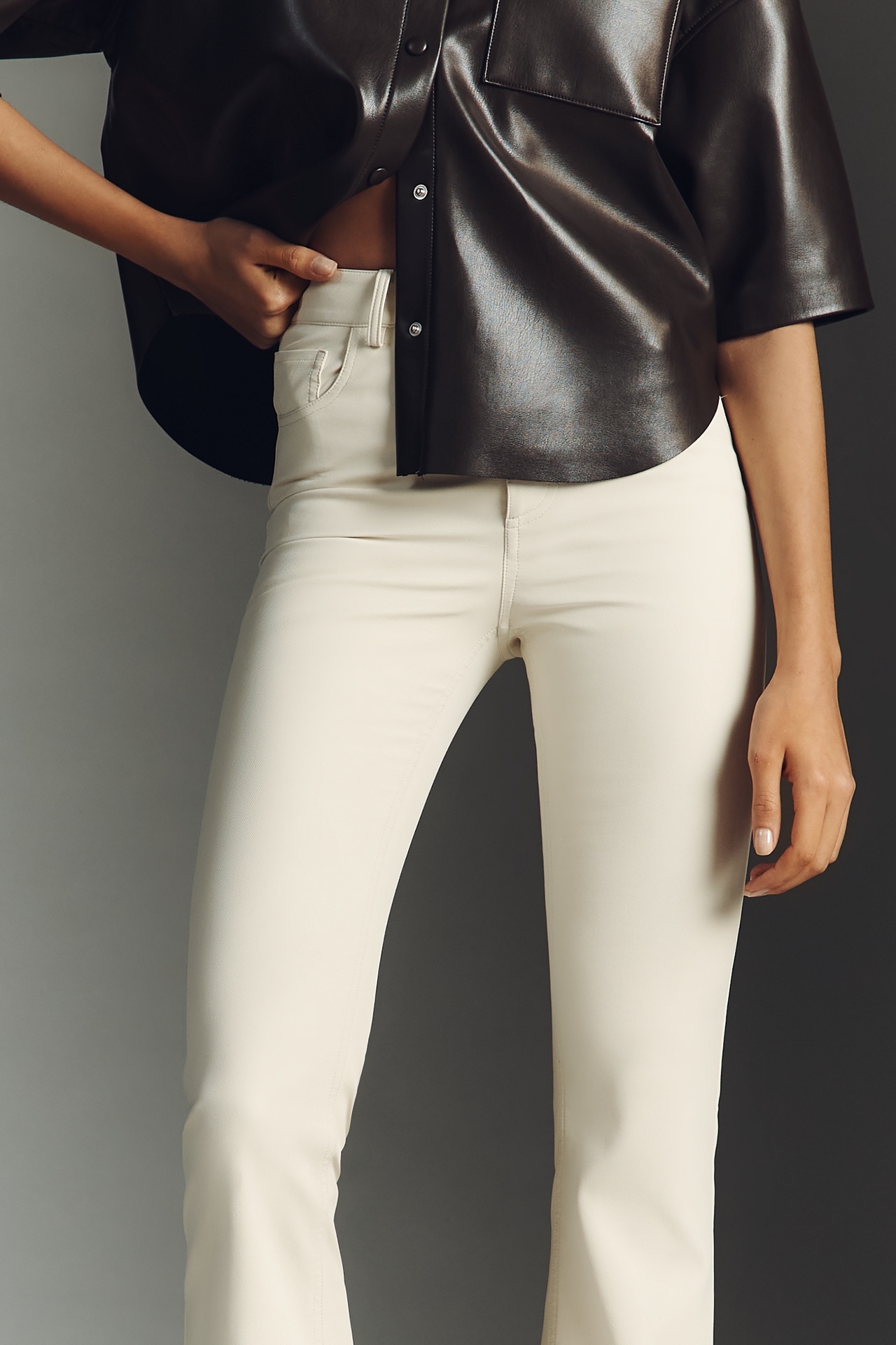 En Saison Alitzel Faux Leather Flare Pants