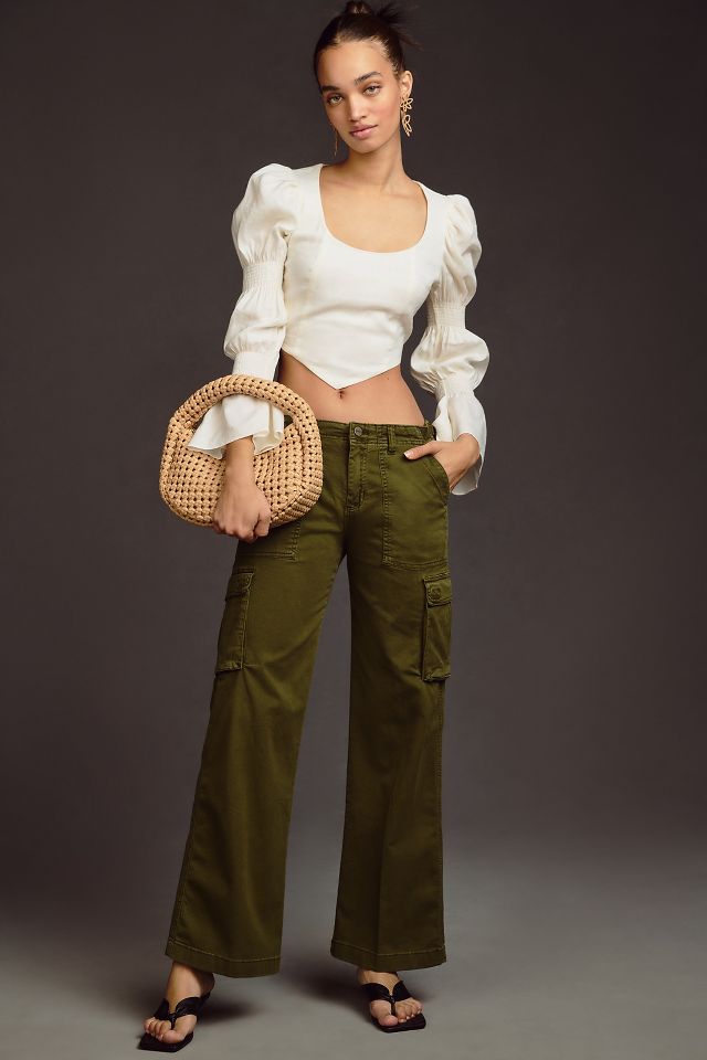 Sanctuary  Brooklyn Cargo Denim Pant Mossy Green - Tryst Boutique