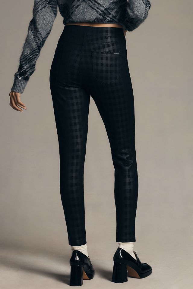 Sanctuary Runway Legging in Black Coated Plaid