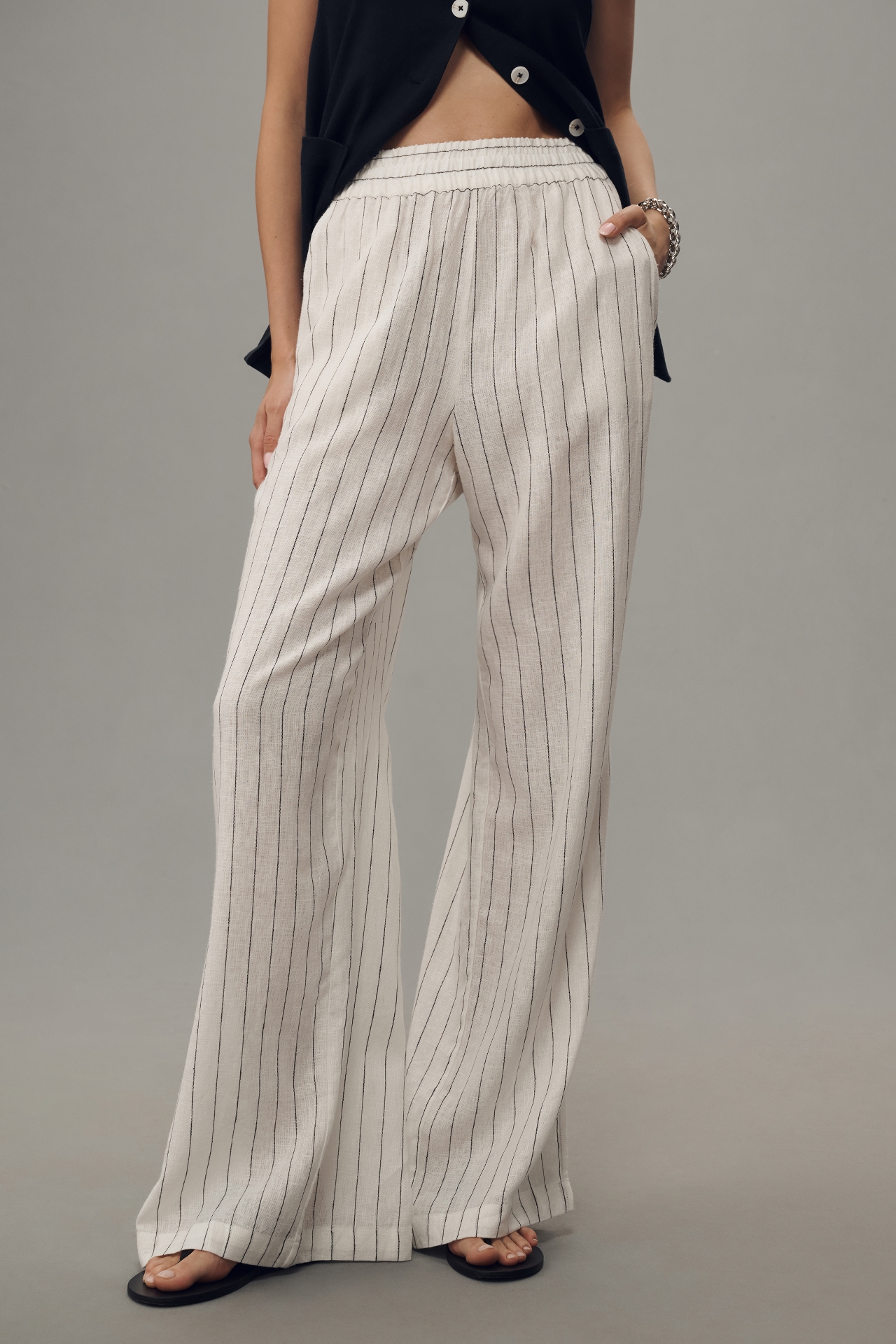 Sanctuary Ocean Front Linen Pull-On Pants