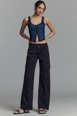 Sanctuary Rebel Straight-leg Pants In Black