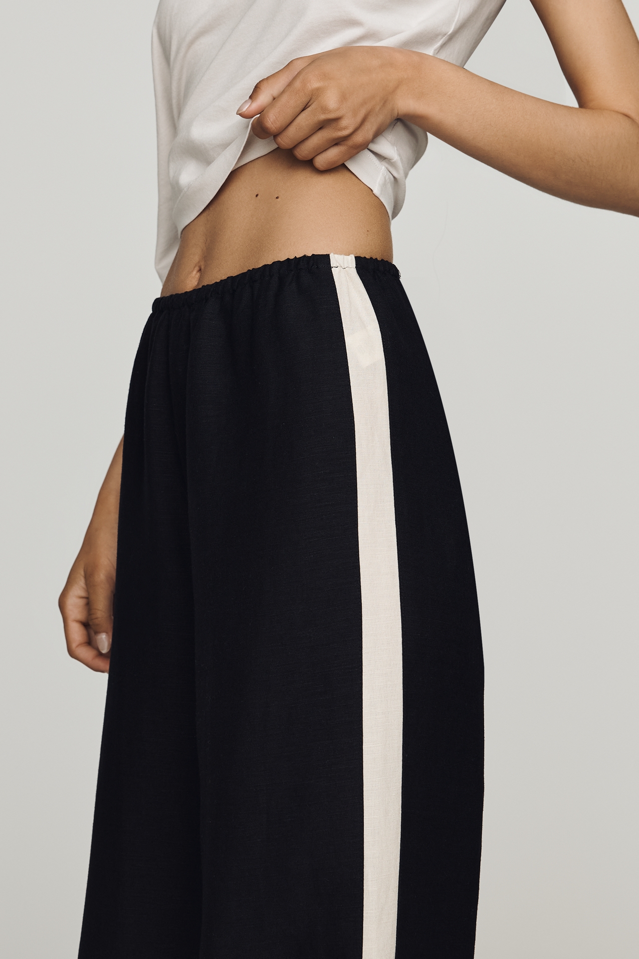 Sanctuary Linen Blend Track Pants