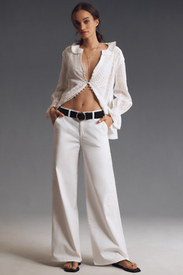 Sanctuary Arden Relaxed Linen Pants In White