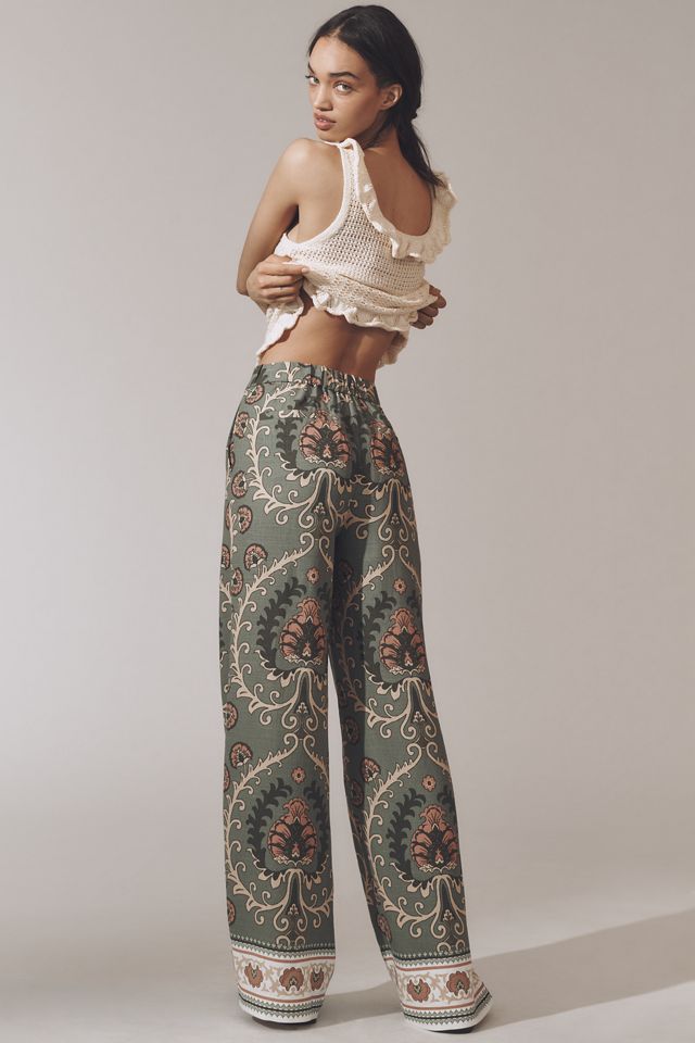 Sanctuary The Soft Printed Linen Blend Trouser Pants #2