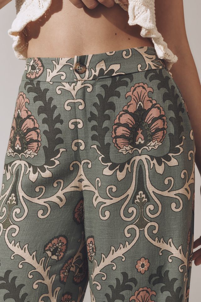 Sanctuary The Soft Printed Linen Blend Trouser Pants #3
