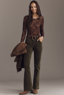 Sanctuary Hayden Corduroy Bootcut Pants In Green