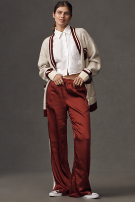Sanctuary Satin Track Pants In Black
