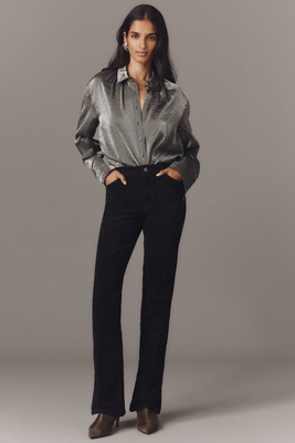 Sanctuary Brook Velveteen Bootcut Pants In Black
