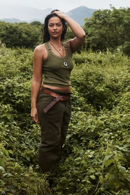 マリです。rehellinen _ ホワイトパフパンツ　velveteen Velvet by Graham & Spencer Brylie Twill Pants | Anthropologie