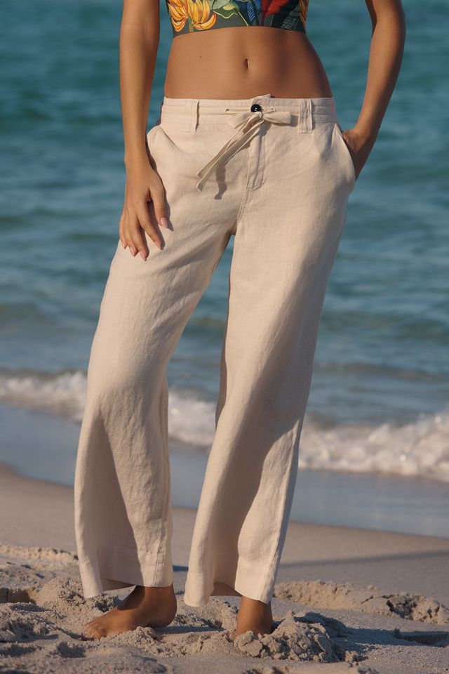 Sactuary Lily Linen Wide-Leg Pants | Anthropologie