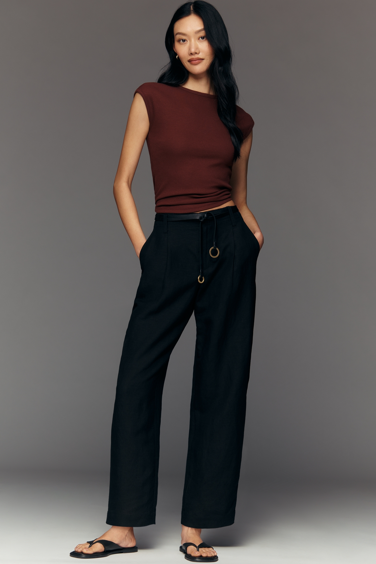 Sanctuary Scout Linen Barrel Pants