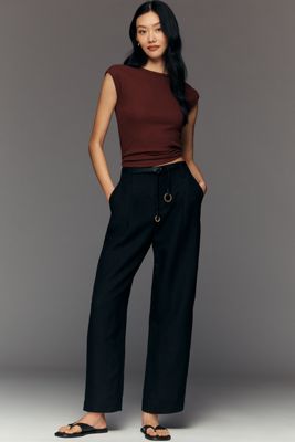 Sanctuary Scout Linen Barrel Pants