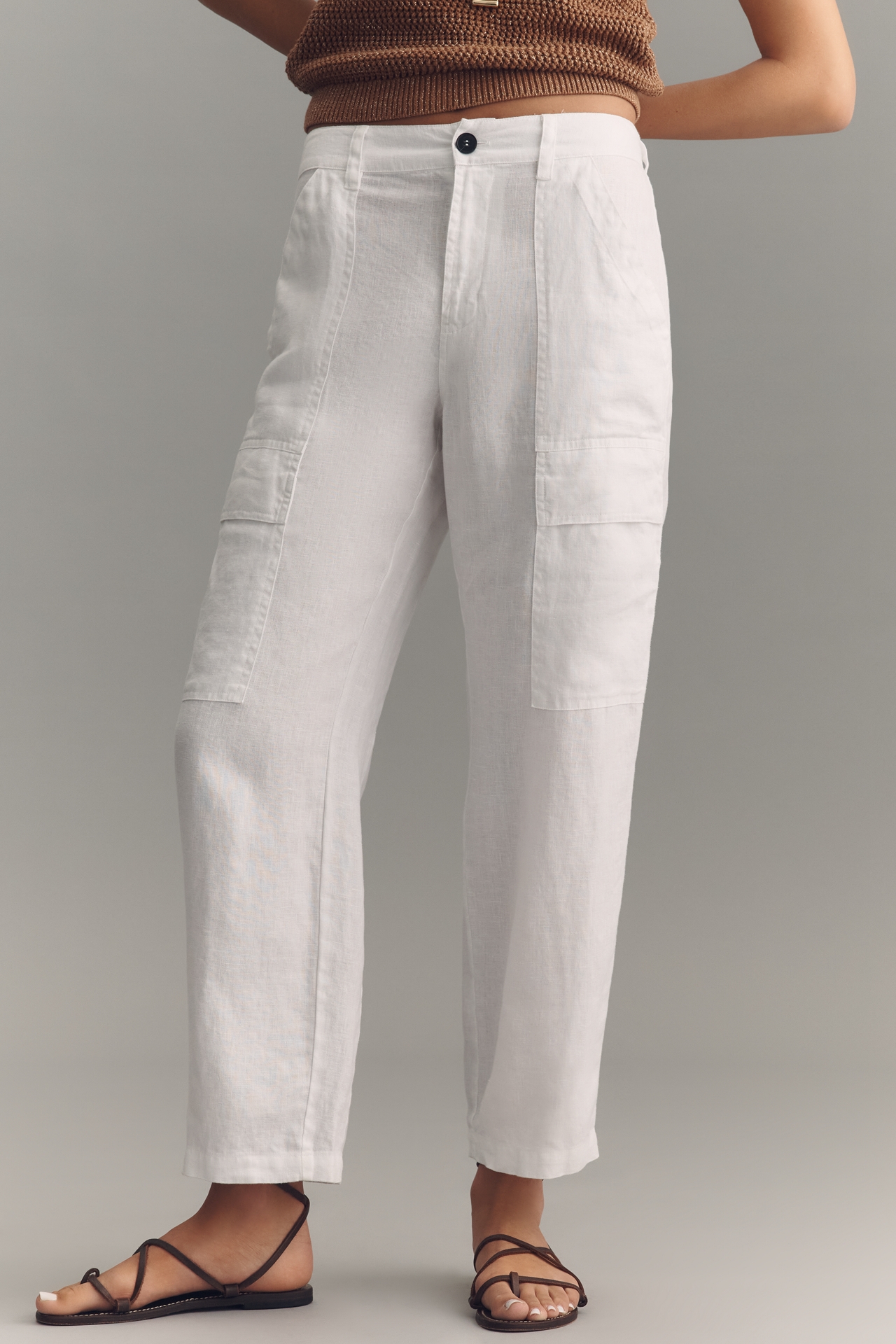 Sanctuary Linen Boyfriend Utility Pants