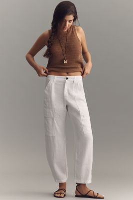 Sanctuary 100% Linen Boyfriend Utility Pants