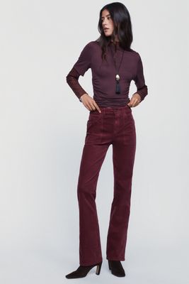 Sanctuary Play Date Velvet High Rise Bootcut Pants