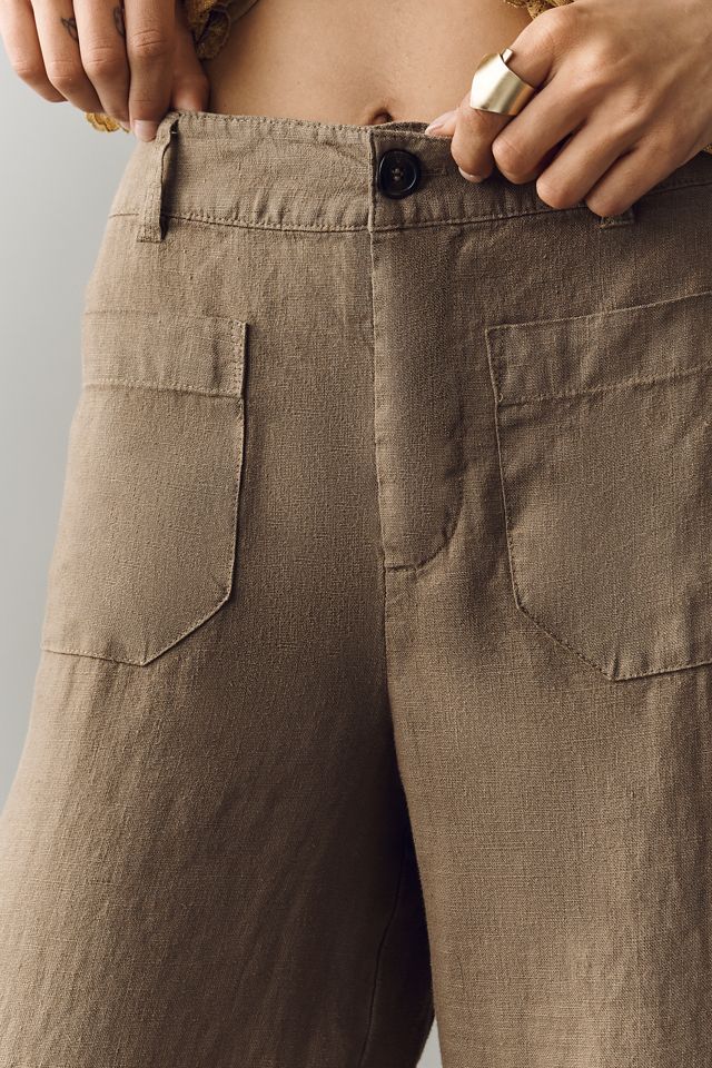 Sanctuary The Marine Linen High Rise Wide Leg Pants  #1