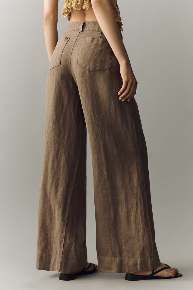 Sanctuary The Marine Linen High Rise Wide Leg Pants  #3