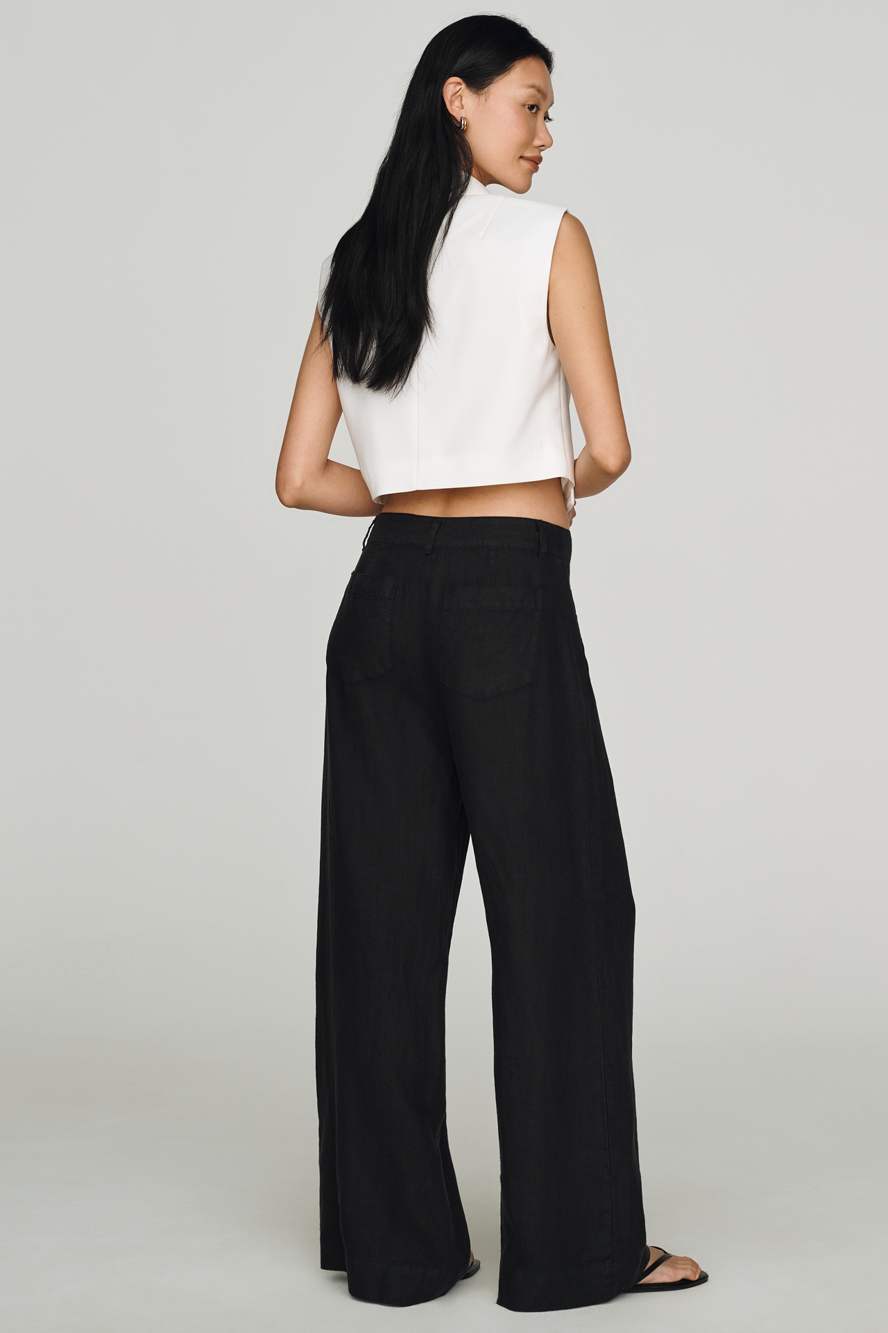 Sanctuary Linen Marine Wide-Leg Pants