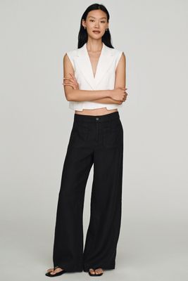 Sanctuary Linen Marine Wide-Leg Pants