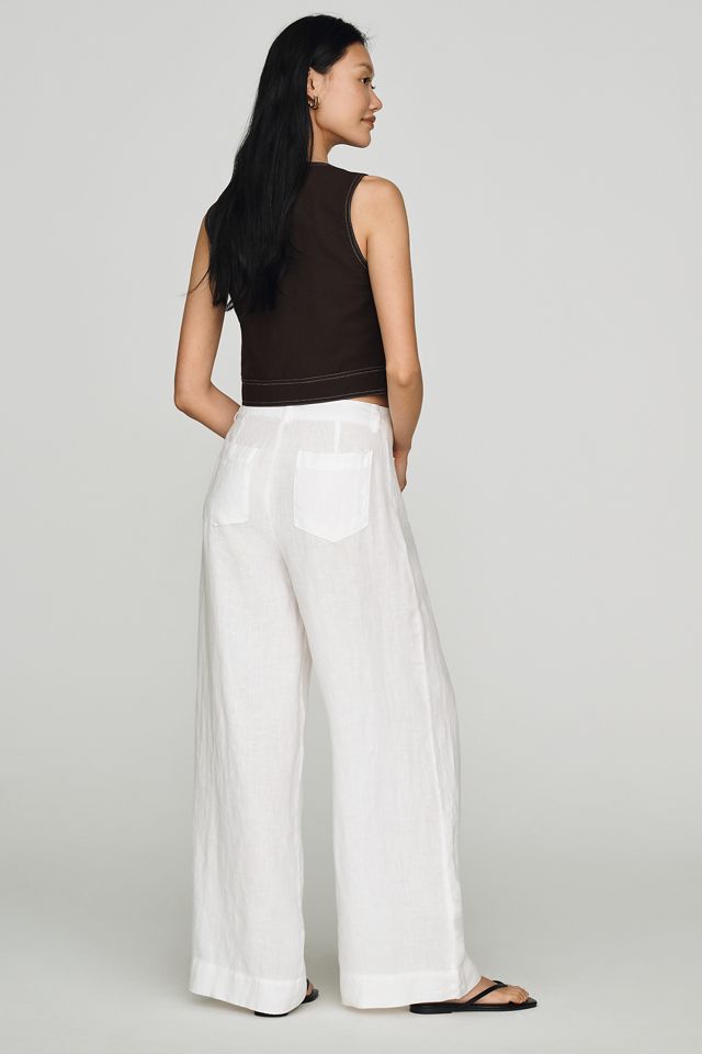 Sanctuary 100% Linen Marine High-Rise Wide-Leg Pants #2
