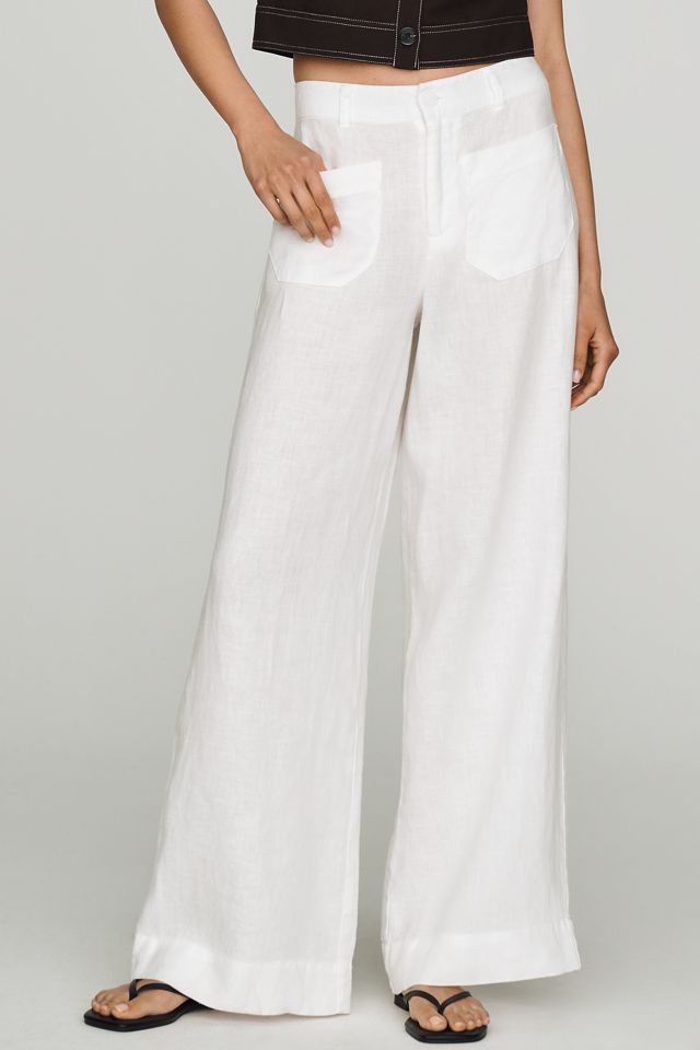 Sanctuary 100% Linen Marine High-Rise Wide-Leg Pants #3
