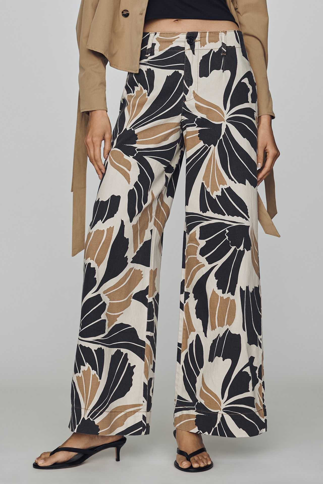 Sanctuary Academy Cotton Linen Wide Leg Pants