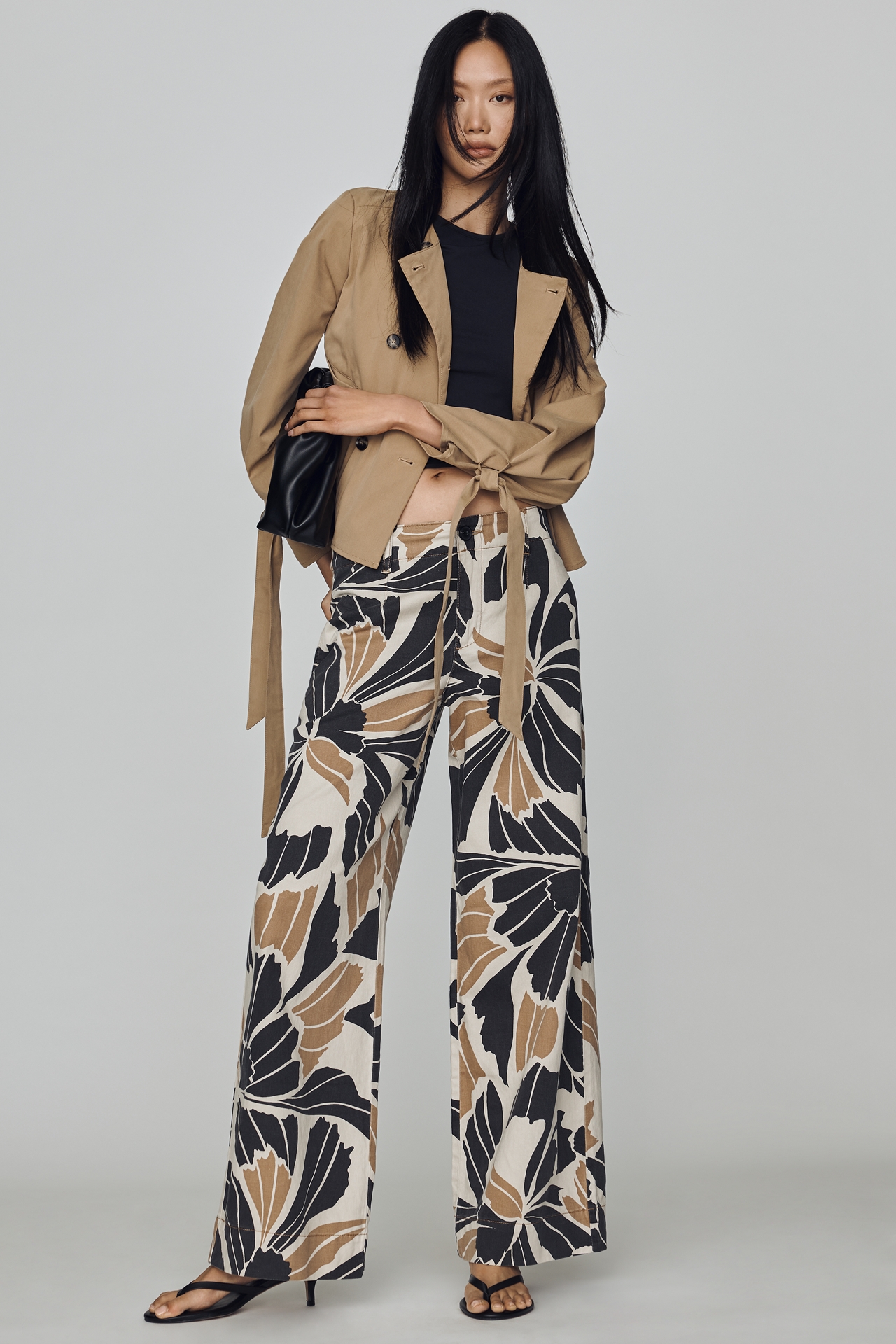 Sanctuary Academy Cotton Linen Wide Leg Pants