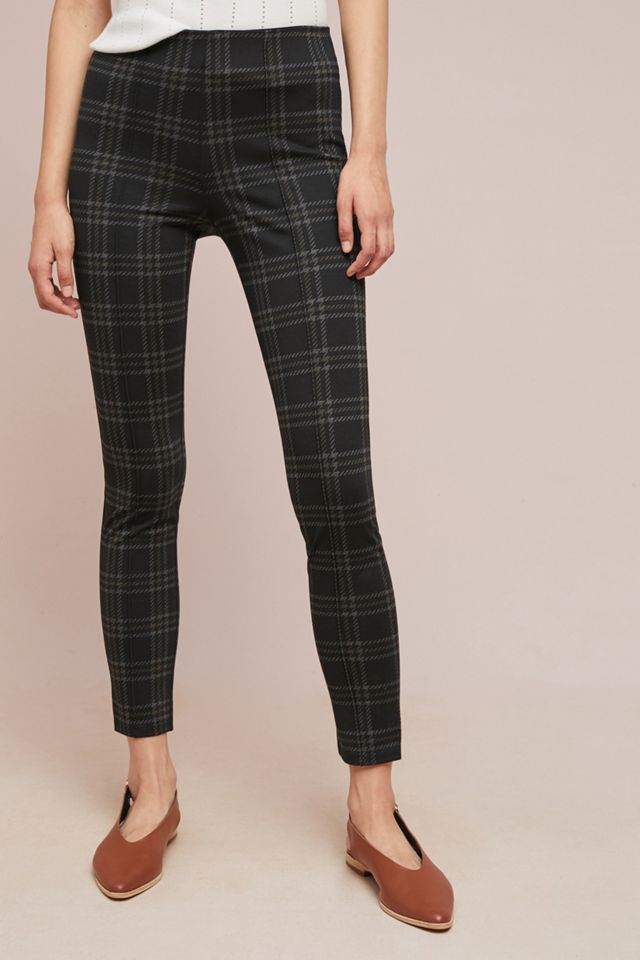 Plaid Pintucked Leggings #2