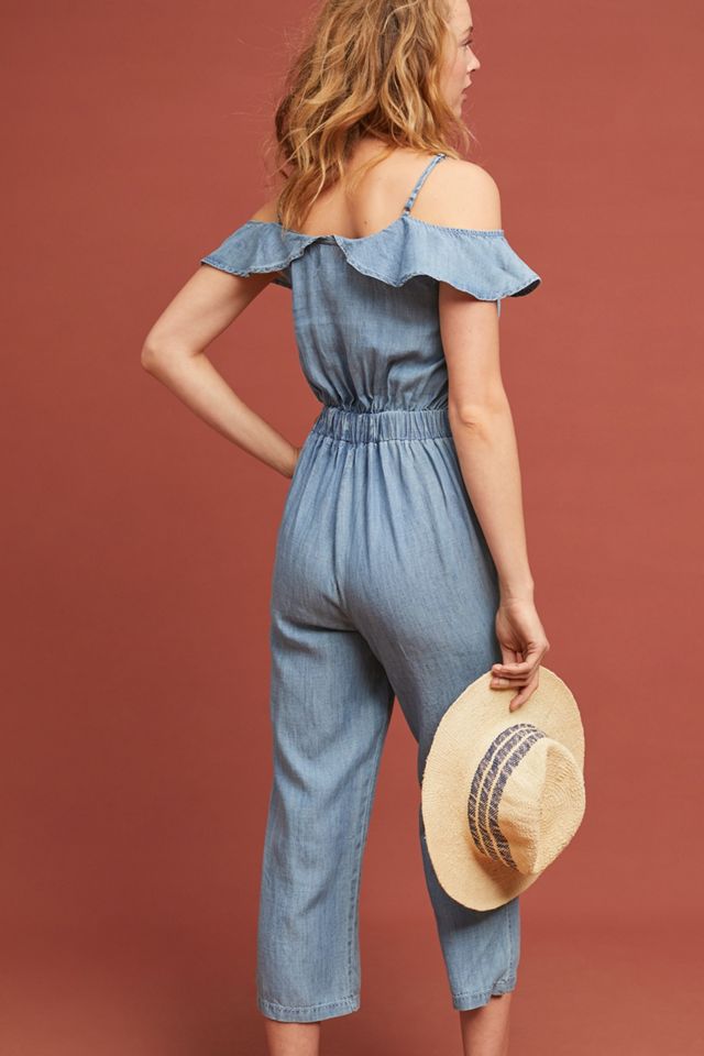 Michael Stars Ruffled Open-Shoulder Jumpsuit #1