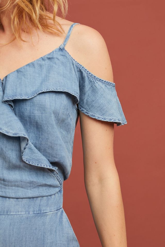 Michael Stars Ruffled Open-Shoulder Jumpsuit #3