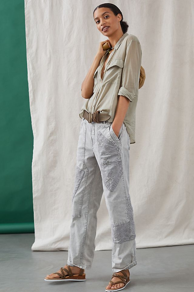 Pilcro The Roamer Patchwork Trousers | Anthropologie UK