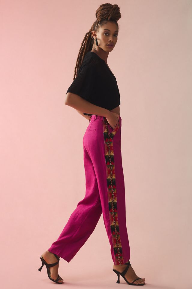 Farm Rio Pink Carrot Pants | Anthropologie
