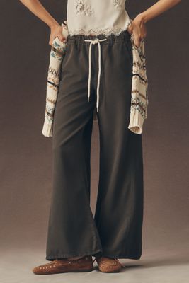 The Adi Pull-On Mid-Rise Flare Pants by Pilcro