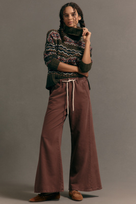 Adi Pull-On Mid-Rise Flare Pants by Pilcro | Anthropologie