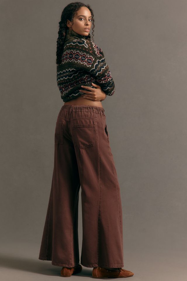 The Adi Pull-On Mid-Rise Flare Pants by Pilcro #2