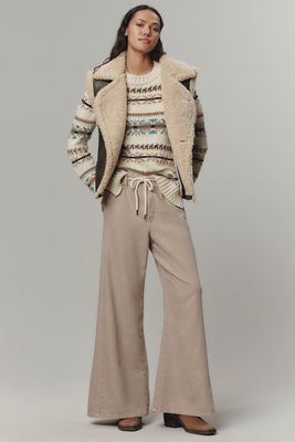 The Adi Pull-On Mid-Rise Flare Pants by Pilcro