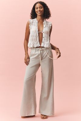 PILCRO THE ADI MID-RISE RELAXED FLARE PANTS BY PILCRO: PULL-ON EDITION 