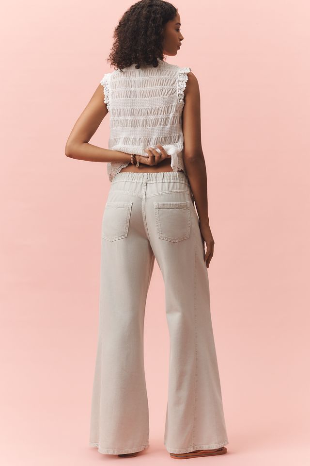 The Adi Pull-On Mid-Rise Flare Pants by Pilcro  #2