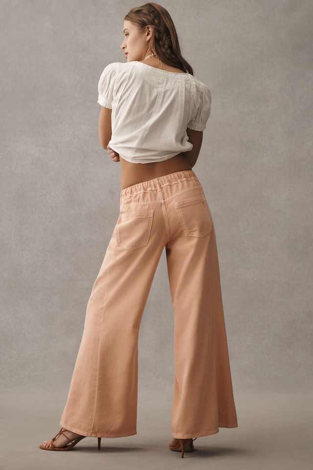 The Adi Pull-On Mid-Rise Flare Pants by Pilcro  #1