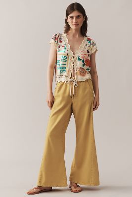 PILCRO THE ADI MID-RISE RELAXED FLARE PANTS BY PILCRO: PULL-ON EDITION 