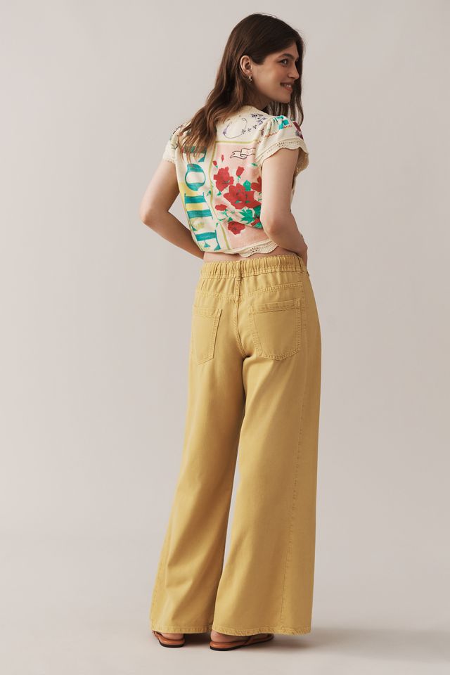 The Adi Pull-On Mid-Rise Flare Pants by Pilcro  #2