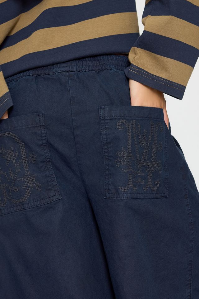 Pantalon tonneau en sergé Felix Damson Madder #2
