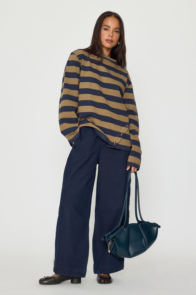 Pantalon tonneau en sergé Felix Damson Madder #3