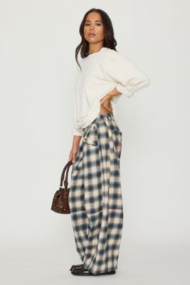 Damson Madder Mara Check Barrel Trousers