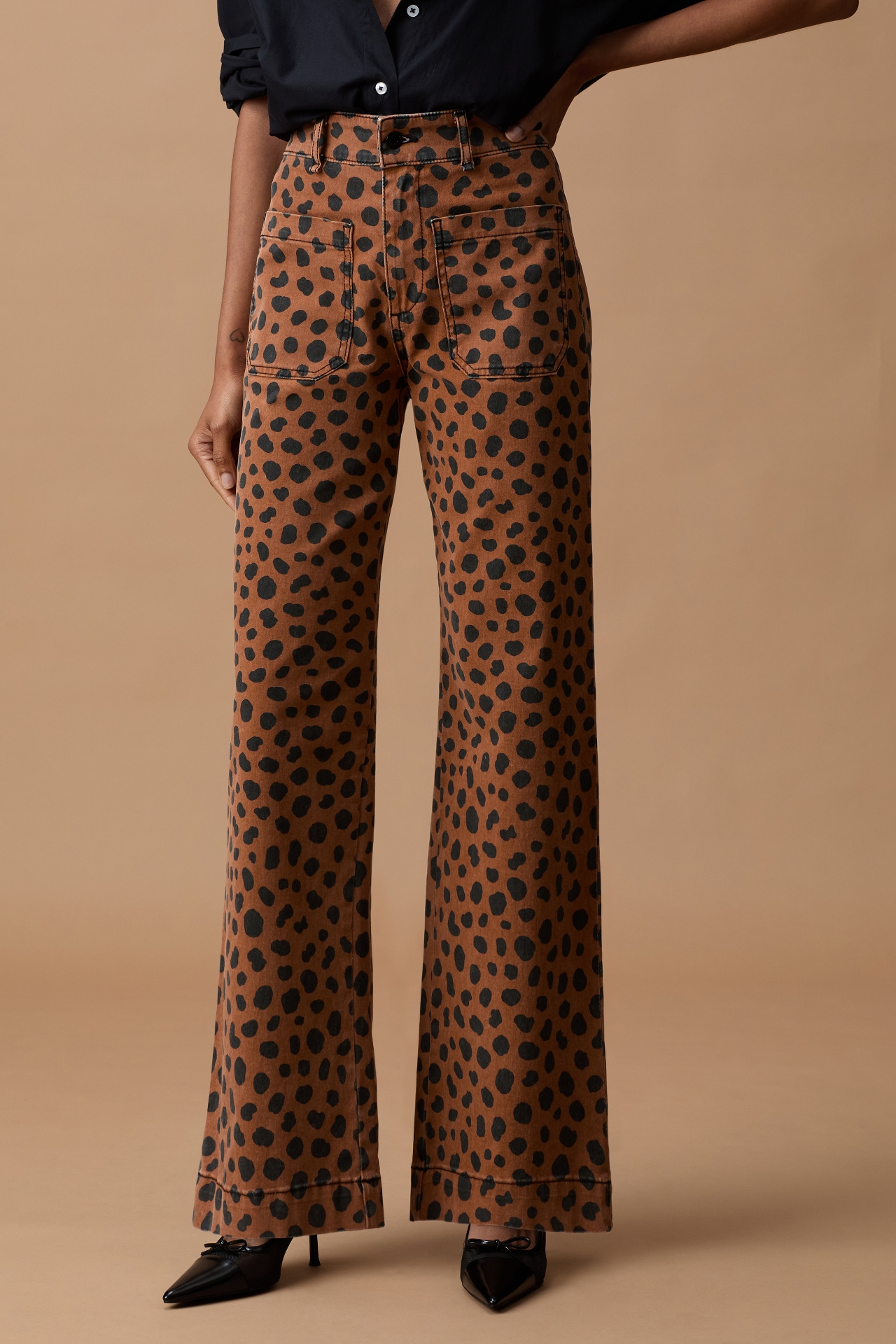 ASKK NY Sailor Cheetah-Print Pants