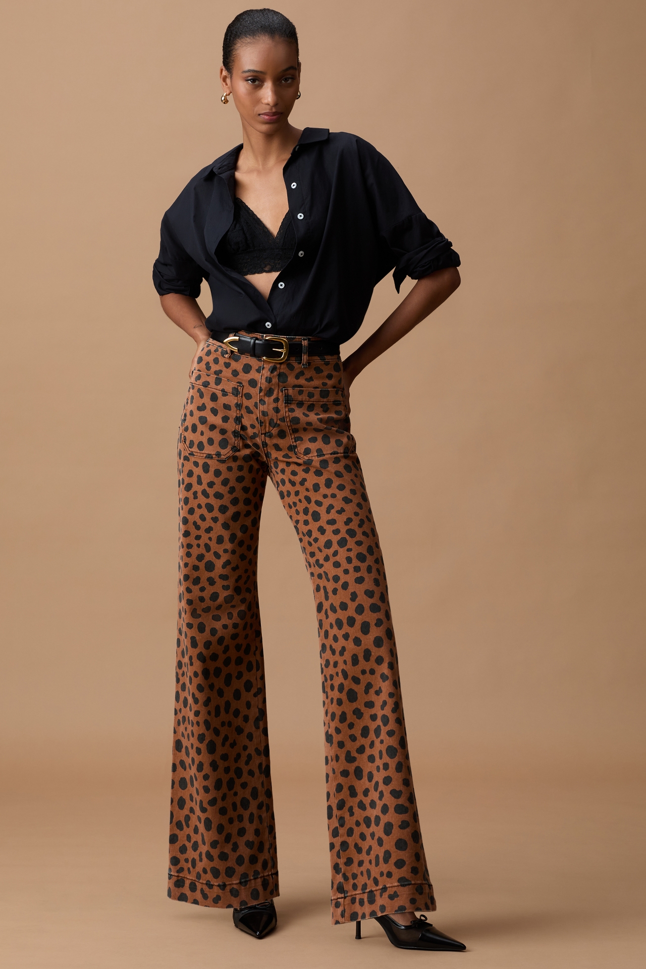 ASKK NY Sailor Cheetah-Print Pants