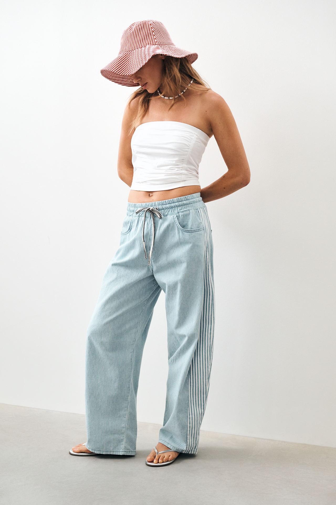 ASKK NY Cancun Cotton Stripe Pants