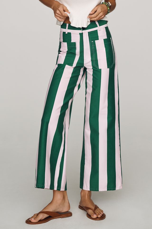 ASKK NY Patch Pocket Striped Wide-Leg Pants #1