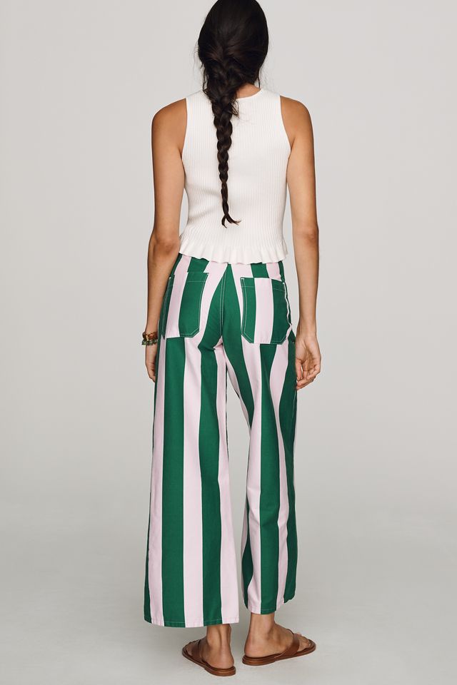 ASKK NY Patch Pocket Striped Wide-Leg Pants #2